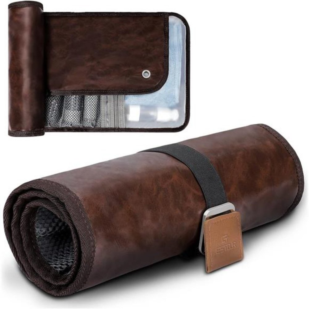 Toiletry Bag for Men, Travel Essentials Bathroom Roll Organizer